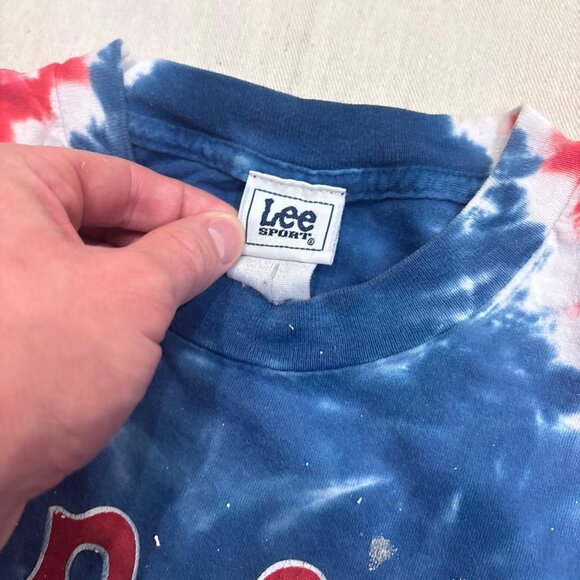 Vintage 90s Lee Sport Boston Red Sox tie dye single stitch graphic tee - Picture 7 of 7